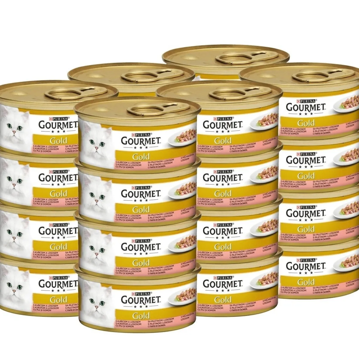 Gourmet Kissan Märkäruoka|Tarjoukset Kissoille*Gold Lohi & Kana 24x 85g