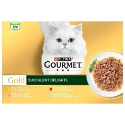 Gourmet Kissan Märkäruoka|Tarjoukset Kissoille*Gold Succulent Delights 12x85g