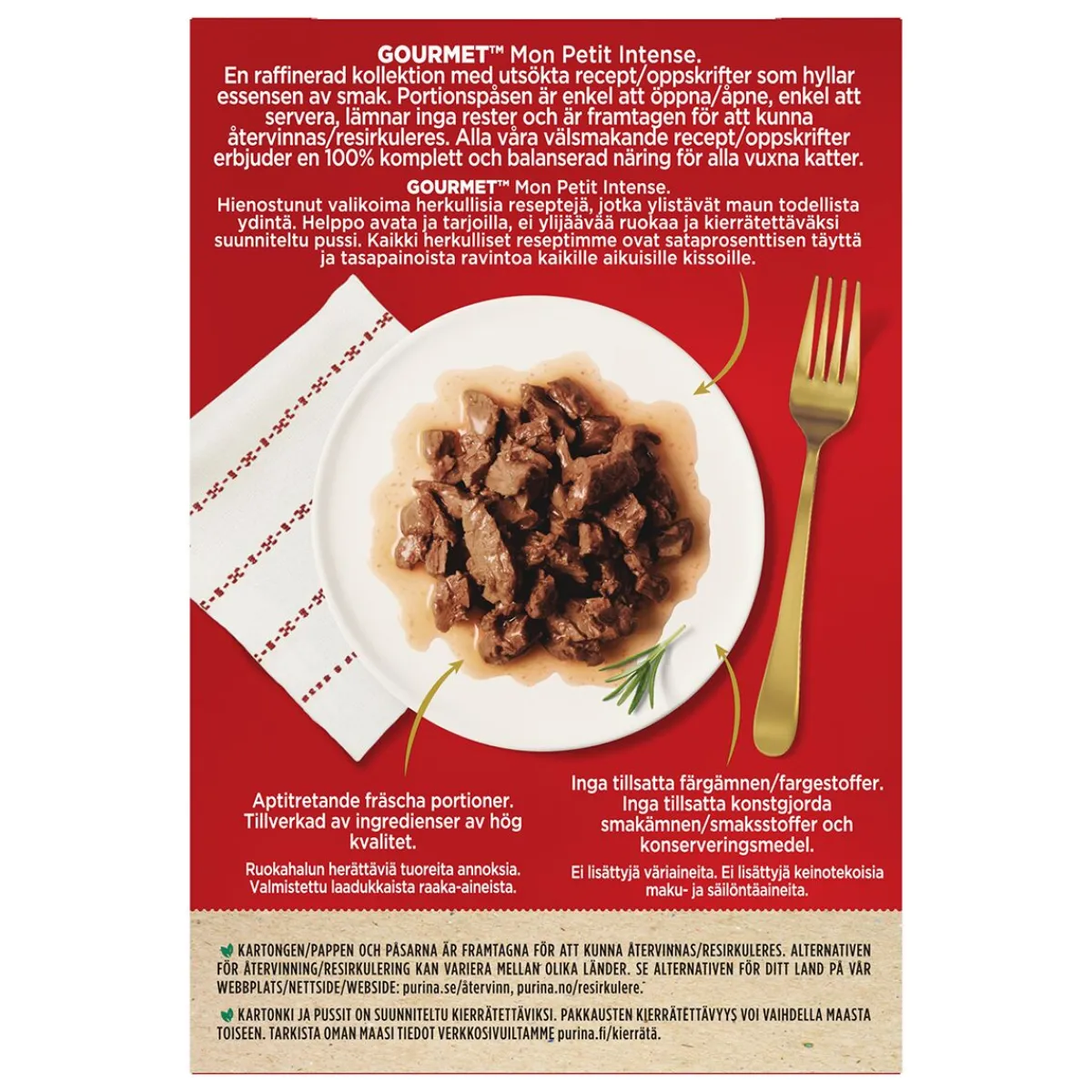 Gourmet Kissan Märkäruoka|Tarjoukset Kissoille*Mon Petit Lajitelma 6x50g