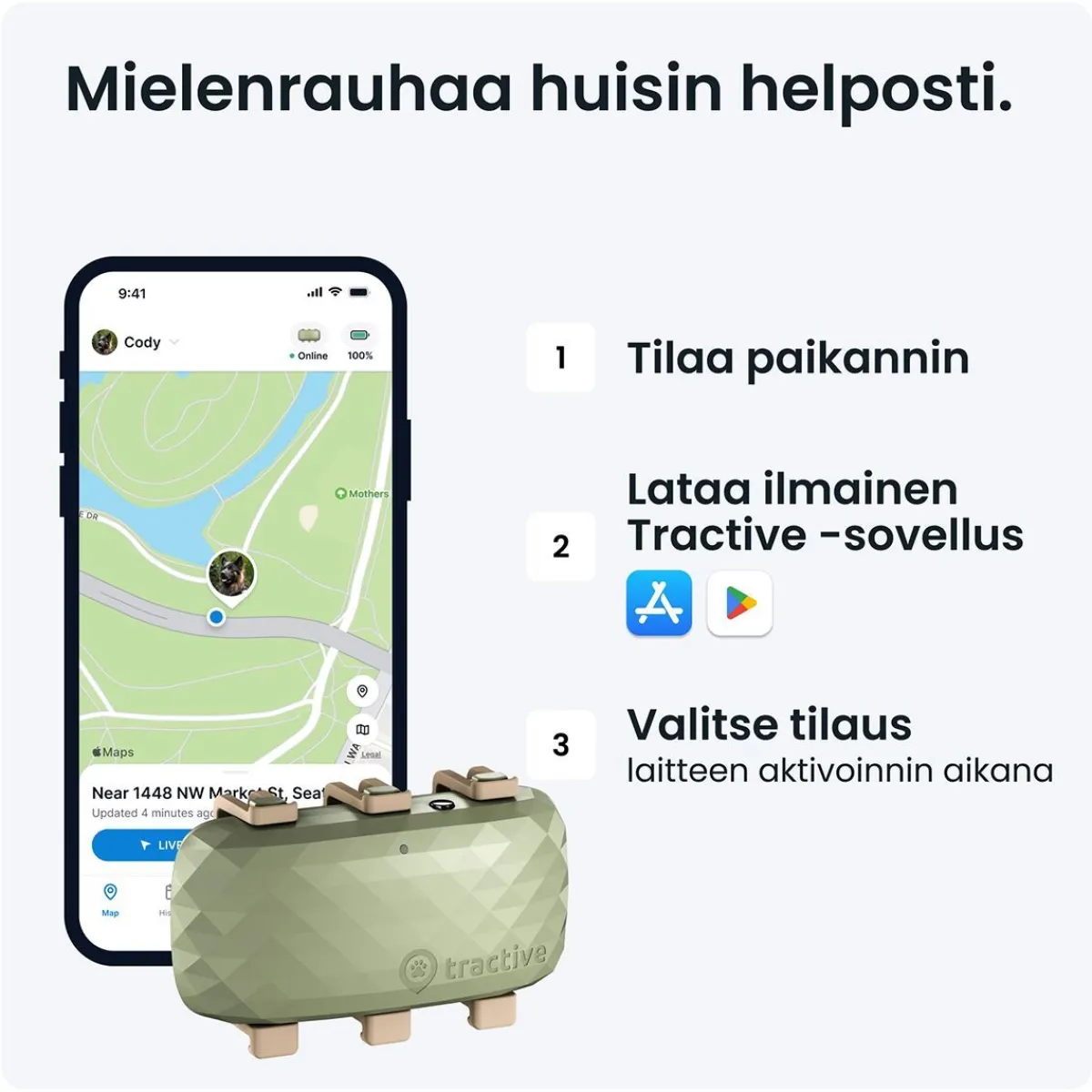 Tractive Retkeily Koiran Kanssa|Retkeily*GPS koiralle XL