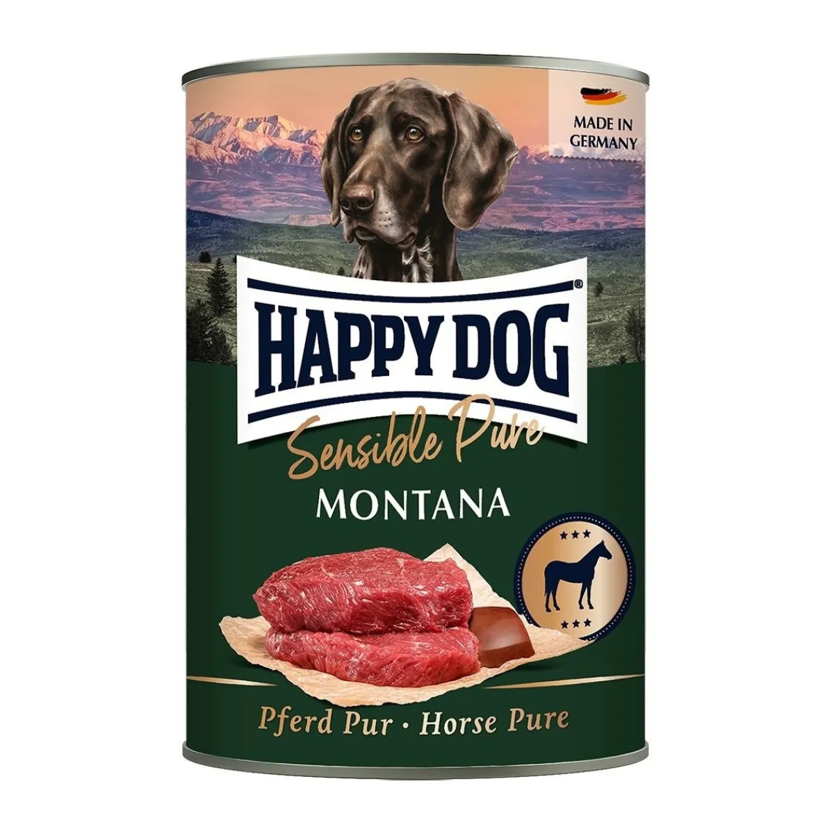Happy Dog Koiran Märkäruoka Ja Makkarat*Montana, hevonen 400 g
