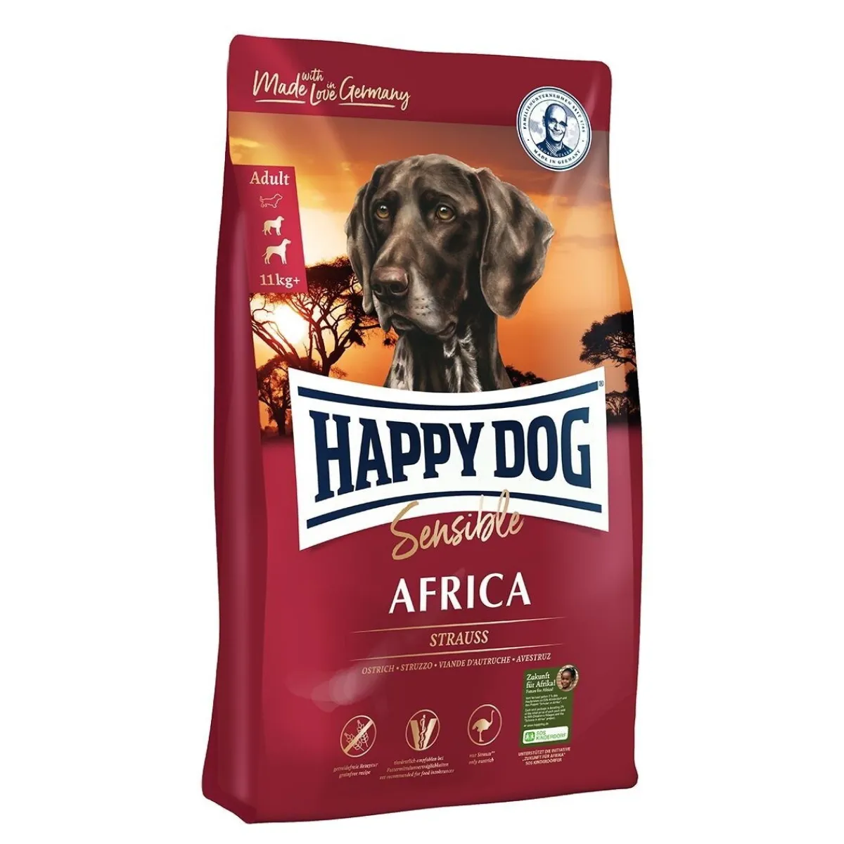Happy Dog Koiranruoat Erityistapeisiin|Koiran Kuivaruoka*Sensible Africa Grain Free 11kg