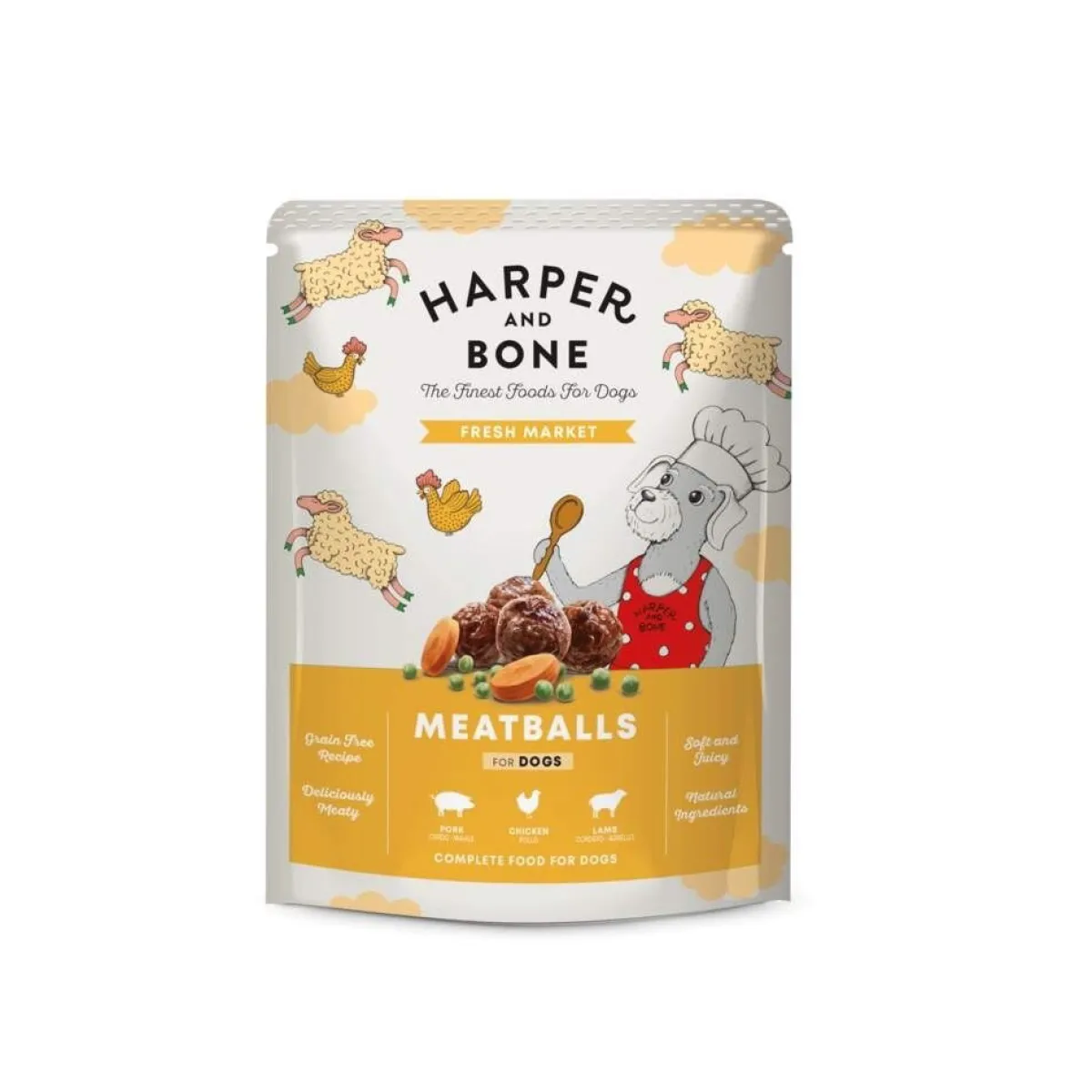 Harper and Bone Tarjoukset Koirille|Koiran Märkäruoka Ja Makkarat*Harper & Bone Dog Pouch Fresh Market 300 g