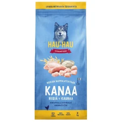 Hau Hau Champion Koiran Kuivaruoka|Koiran Kuivaruoka*Hau-Hau Champion Kana, riisi ja kaura suurille koirille