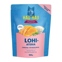 Hau Hau Champion Koiran Märkäruoka Ja Makkarat*Hau-Hau Champion Lohiateria 260 g