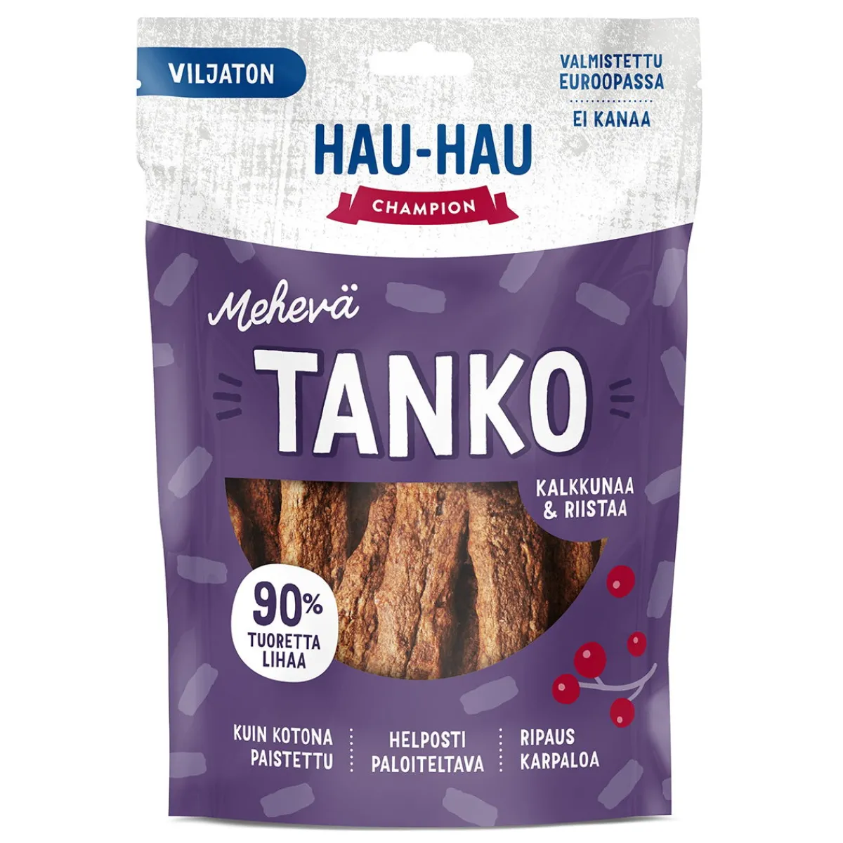 Hau Hau Champion Pikkuherkut Ja Treeninamit*Hau-Hau Champion Mehevä Tanko Kalkkunaa ja Riistaa 140g