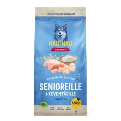 Hau Hau Champion Koiran Kuivaruoka|Kotimainen Koiranruoka*Hau-Hau Champion Senioreille ja keventäjille 6kg