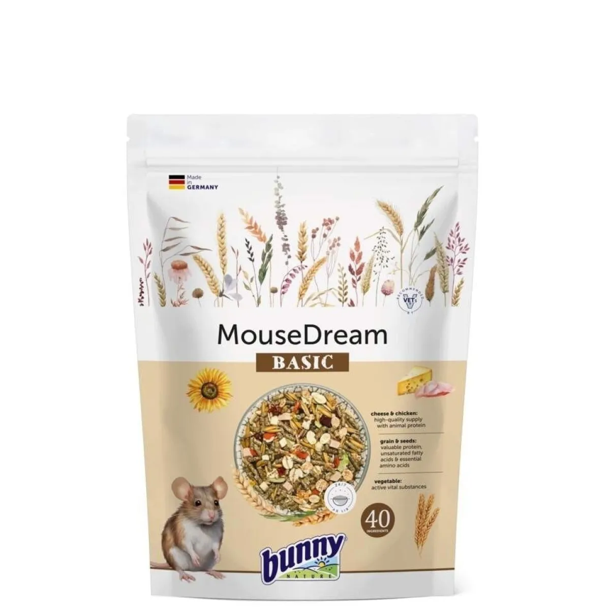 Bunny Nature Pieneläinten Ruoka|Kesyhiiren Ruoka*Hiiren ruoka Bunny MouseDream Basic 500g