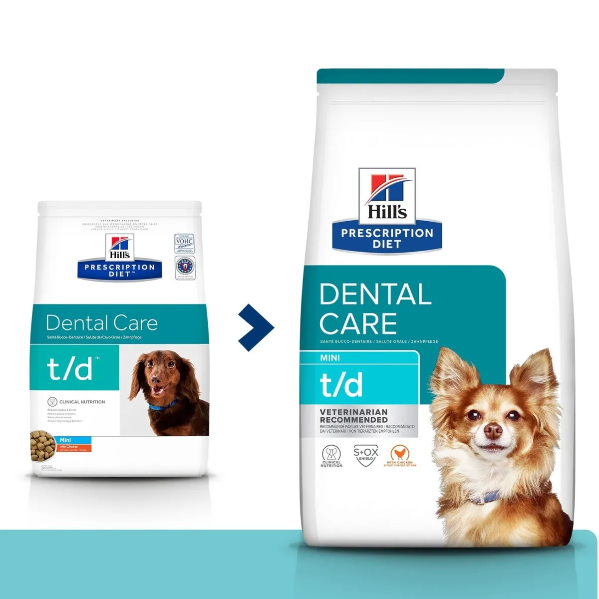 Hill's Prescription Diet Koiran Eläinlääkäriruoka|Koiran Hammasvaivat*Hill's Canine t/d Dental Care Mini 3 kg