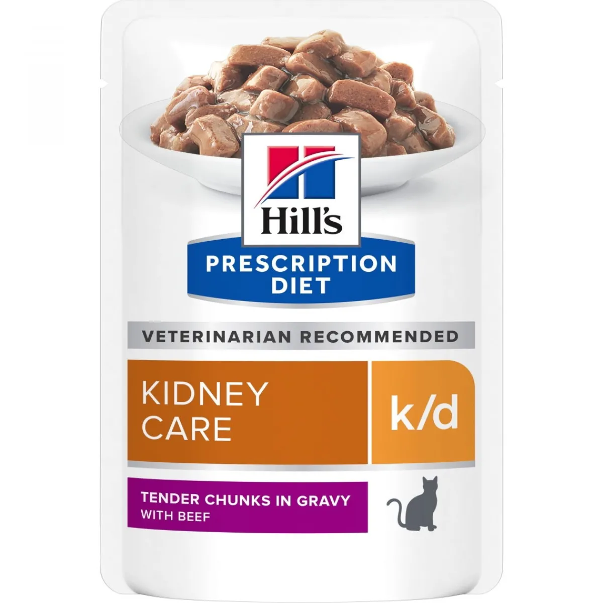 Hill's Prescription Diet Kissan Erikoisruoka|Kissan Munuaisten Vajaatoiminta*Hills Diet Cat k/d Beef Pouch 12x85g