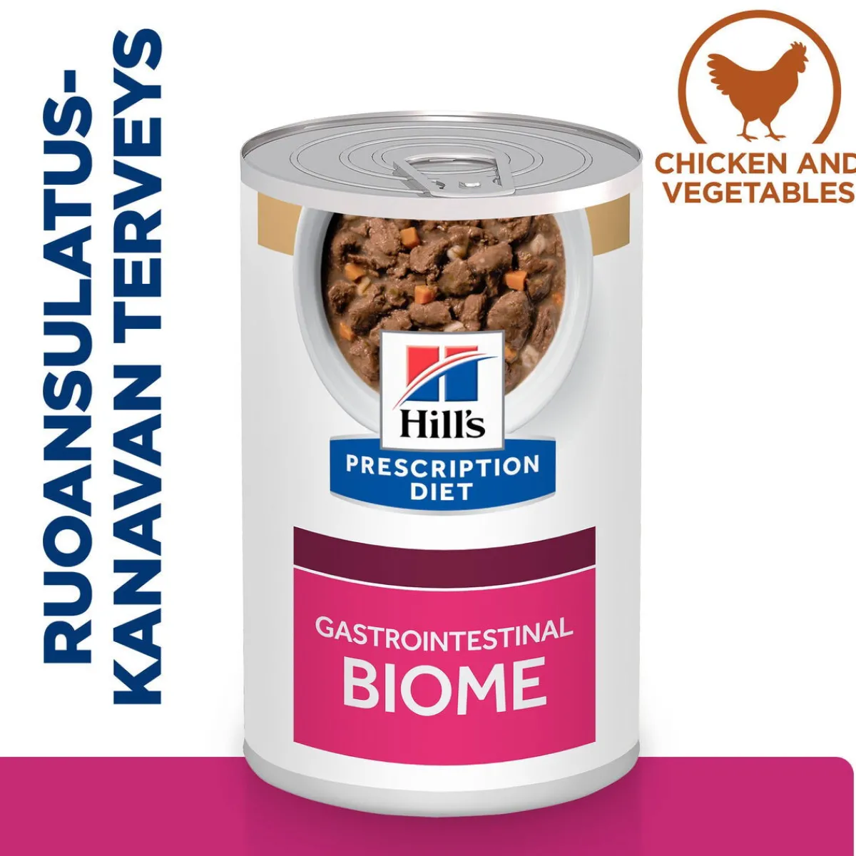 Hill's Prescription Diet Koiran Eläinlääkäriruoka|Koiran Suolistosairaudet*Canine Gastrointestinal Biome Chicken 354 g