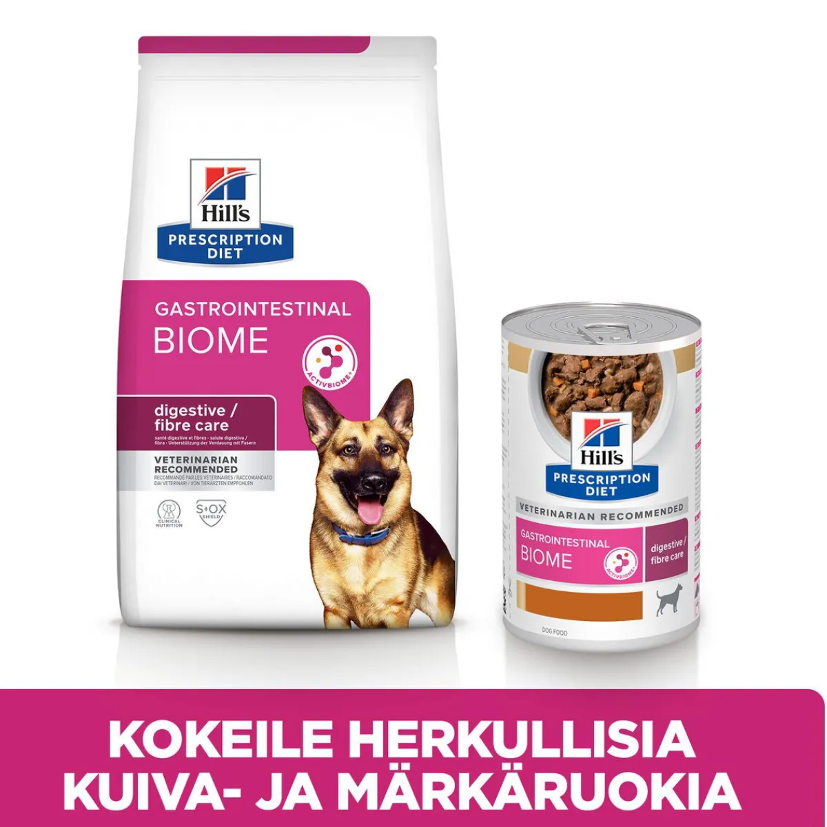 Hill's Prescription Diet Koiran Eläinlääkäriruoka|Koiran Suolistosairaudet*Canine Gastrointestinal Biome Chicken 354 g