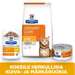 Hill's Prescription Diet Kissan Virtsatievaivat|Kissan Erikoisruoka*Feline c/d Multicare Minced Chicken 156 g