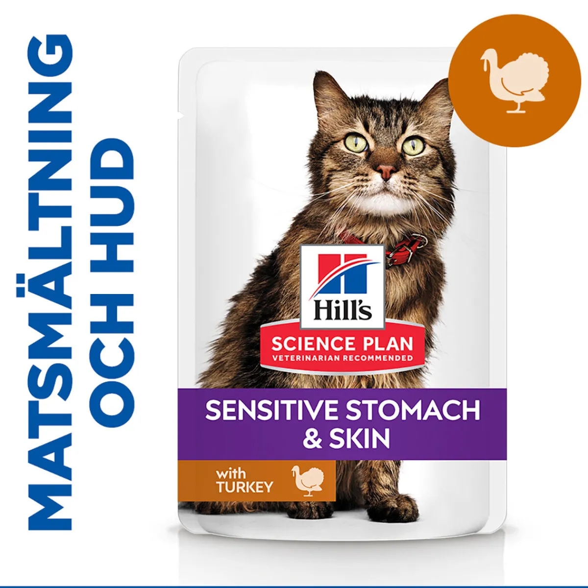 Hill's Kissan Märkäruoka|Kissan Erikoisruoat*Science Plan Cat Adult Sensitive Stomach & Skin Turkey 12x85g