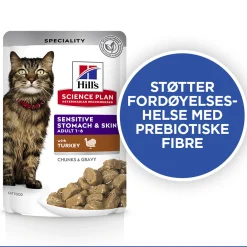 Hill's Kissan Märkäruoka|Kissan Erikoisruoat*Science Plan Cat Adult Sensitive Stomach & Skin Turkey 12x85g