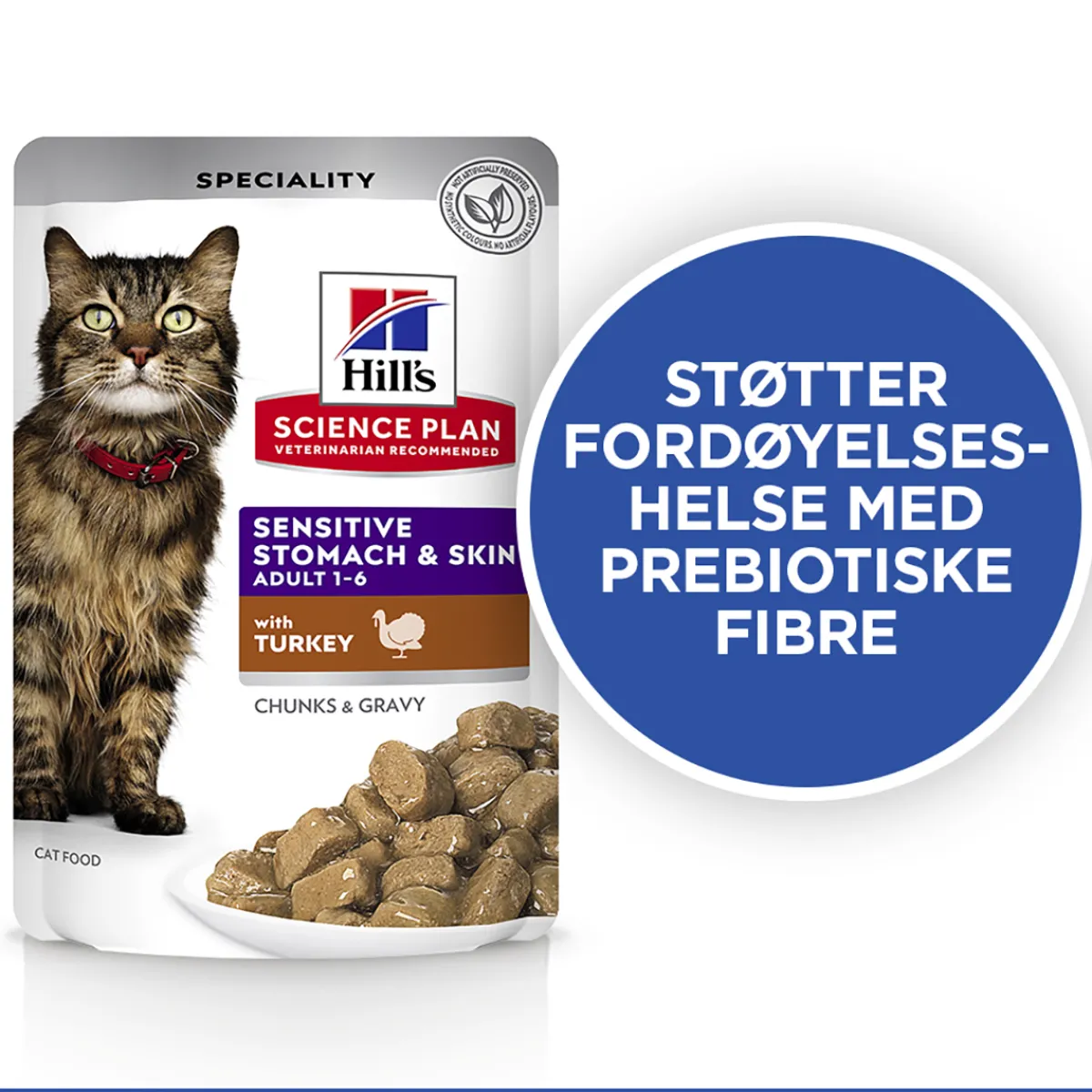Hill's Kissan Märkäruoka|Kissan Erikoisruoat*Science Plan Cat Adult Sensitive Stomach & Skin Turkey 12x85g