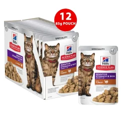 Hill's Kissan Märkäruoka|Kissan Erikoisruoat*Science Plan Cat Adult Sensitive Stomach & Skin Turkey 12x85g