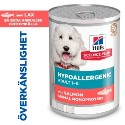 Hill's Koiranruoat Erityistapeisiin|Koiran Märkäruoka Ja Makkarat*Science Plan Dog Hypoallergenic Salmon 363 g