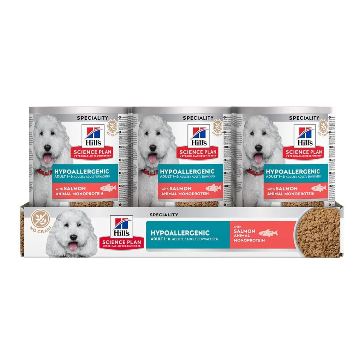 Hill's Koiranruoat Erityistapeisiin|Koiran Märkäruoka Ja Makkarat*Science Plan Dog Hypoallergenic Salmon 363 g