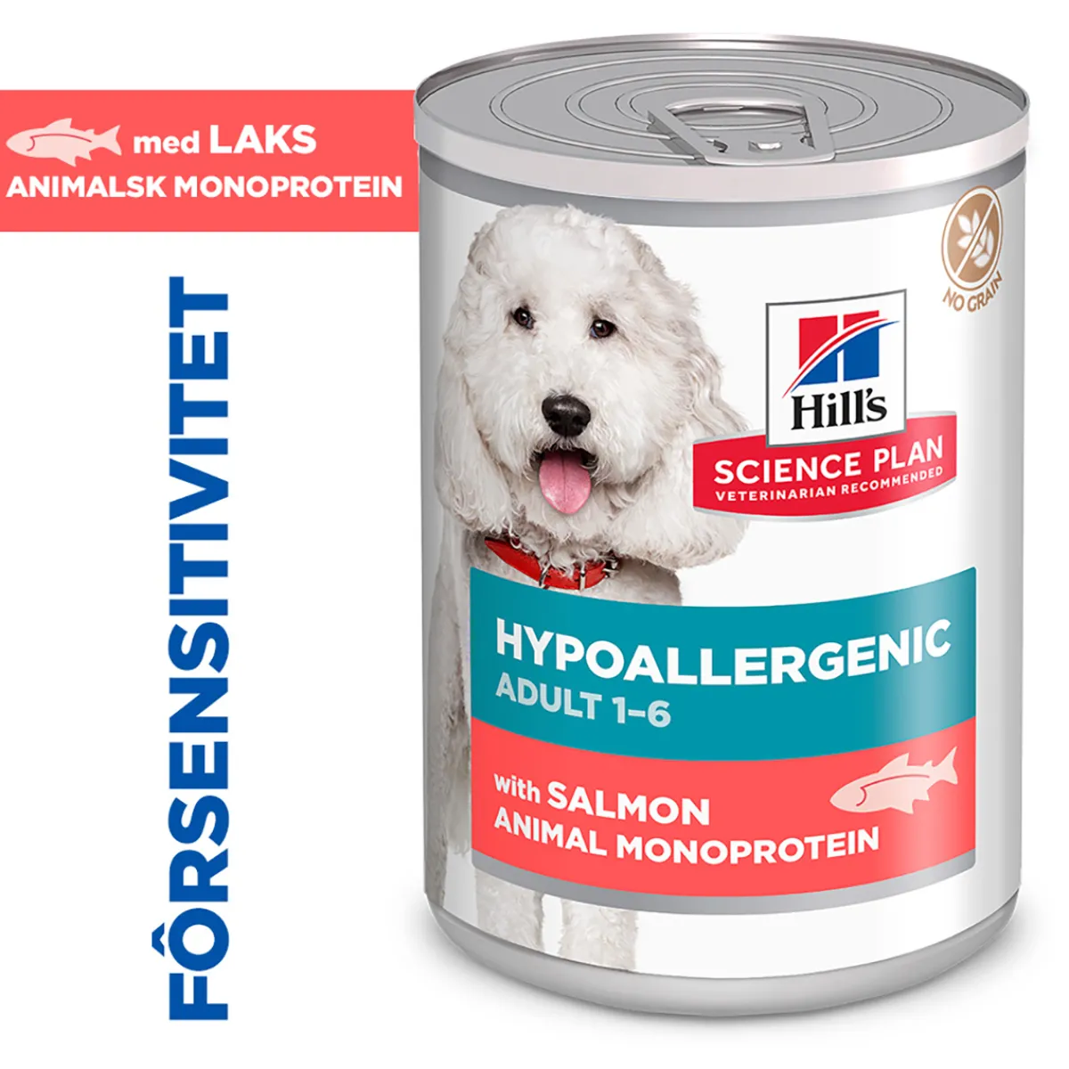 Hill's Koiranruoat Erityistapeisiin|Koiran Märkäruoka Ja Makkarat*Science Plan Dog Hypoallergenic Salmon 363 g