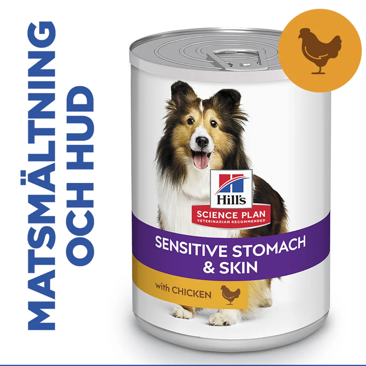 Hill's Koiranruoat Erityistapeisiin|Koiran Märkäruoka Ja Makkarat*Science Plan Dog Sensitive Stomach & Skin Chicken & Vegetables 370g