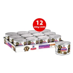Hill's Koiranruoat Erityistapeisiin|Koiran Märkäruoka Ja Makkarat*Science Plan Dog Sensitive Stomach & Skin Mousse Small & Mini Turkey 200g