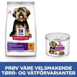 Hill's Koiranruoat Erityistapeisiin|Koiran Märkäruoka Ja Makkarat*Science Plan Dog Sensitive Stomach & Skin Mousse Small & Mini Turkey 200g