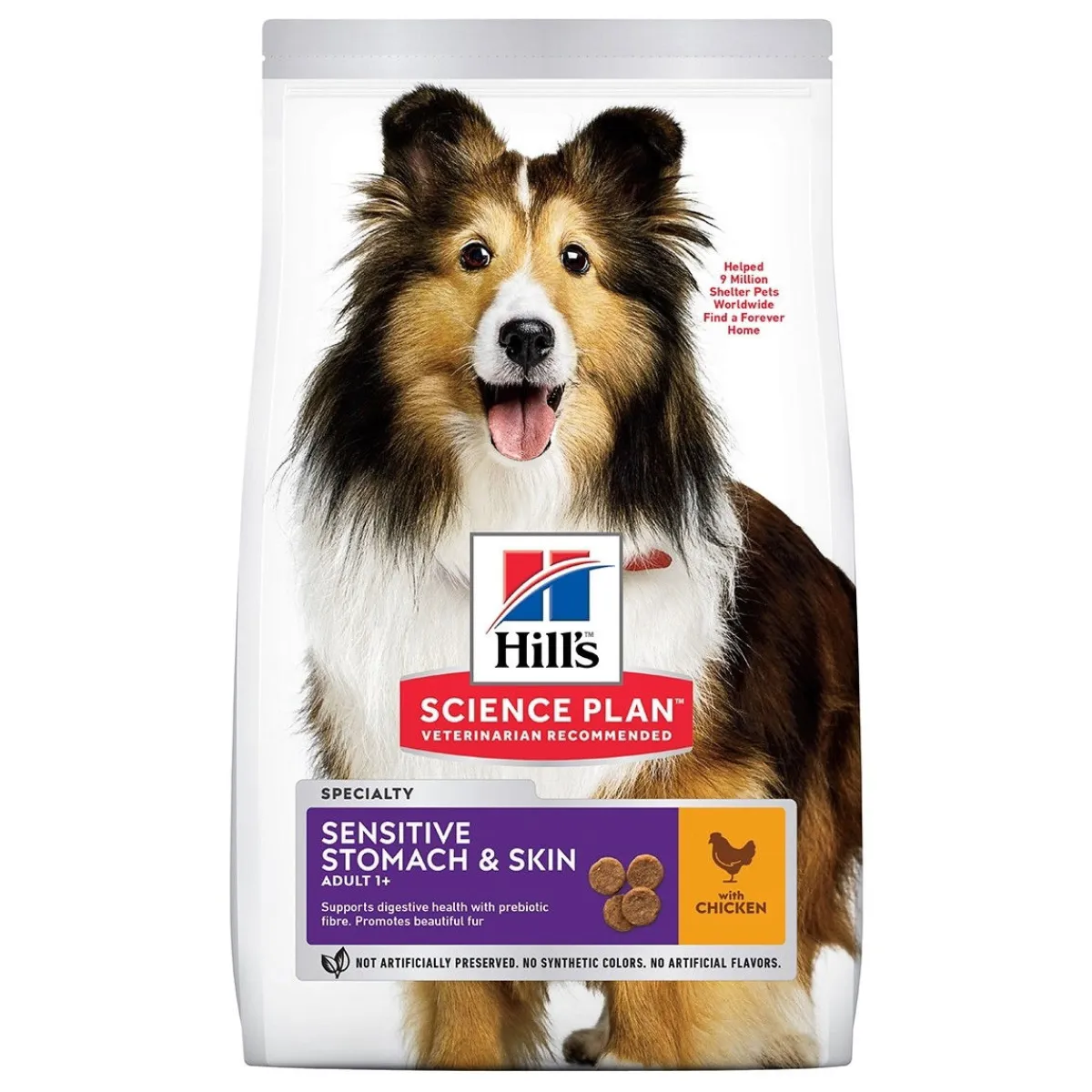 Hill's Koiranruoat Erityistapeisiin|Koiran Kuivaruoka* Science Plan Sensitive Stomach & Skin Medium Chicken 2 x 14kg