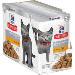 Hill's Kissan Märkäruoka*Science Plan Sterilised Kitten Kana 12 x 85 g