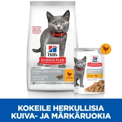 Hill's Kissan Märkäruoka*Science Plan Sterilised Kitten Kana 12 x 85 g