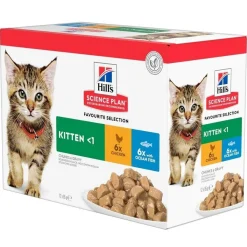 Hill's Kissan Märkäruoka|Kissanpennun Ruoka*SP Feline Kitten Favourite Multipack 12 x 85 g