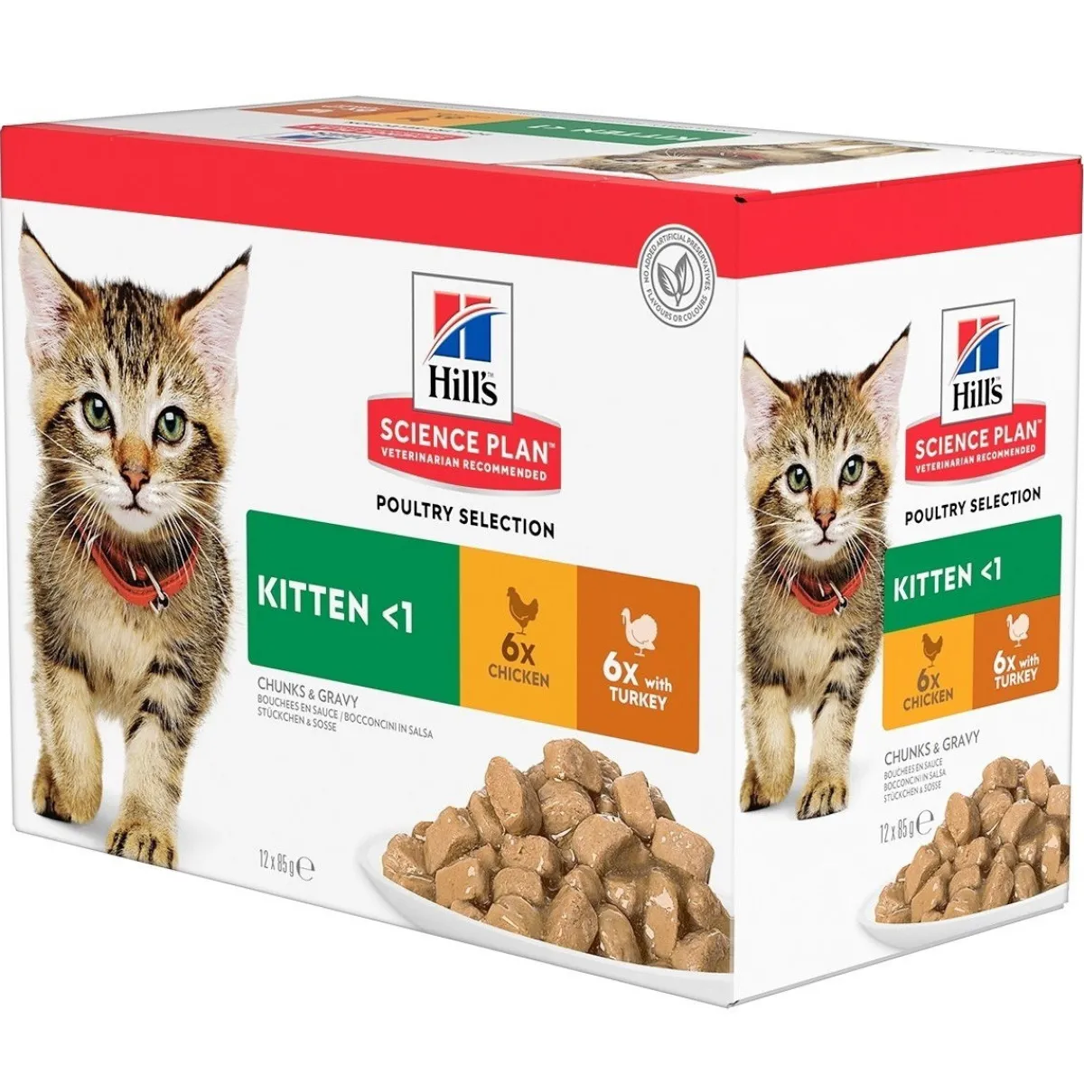Hill's Kissan Märkäruoka|Kissanpennun Ruoka*SP Feline Kitten Poultry Multipack 12x 85 g