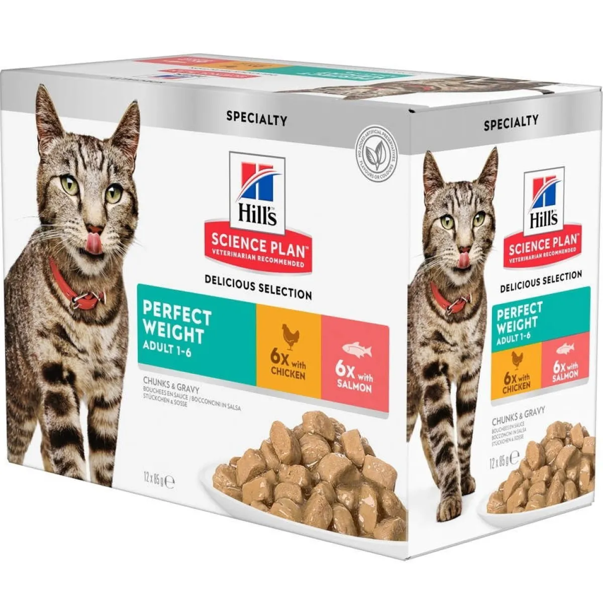 Hill's Kissan Märkäruoka|Vähärasvainen Kissanruoka*SP Feline Perfect Weight 12 x 85 g