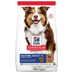 Hill's Koiran Kuivaruoka|Senioriruoka*SP Mature 7+ Medium Lamb & Rice