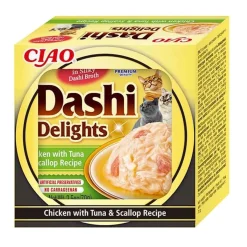 Inaba Kissan Märkäruoka*Dashi Delights Cat tonnikala-kampasimpukka 70 g