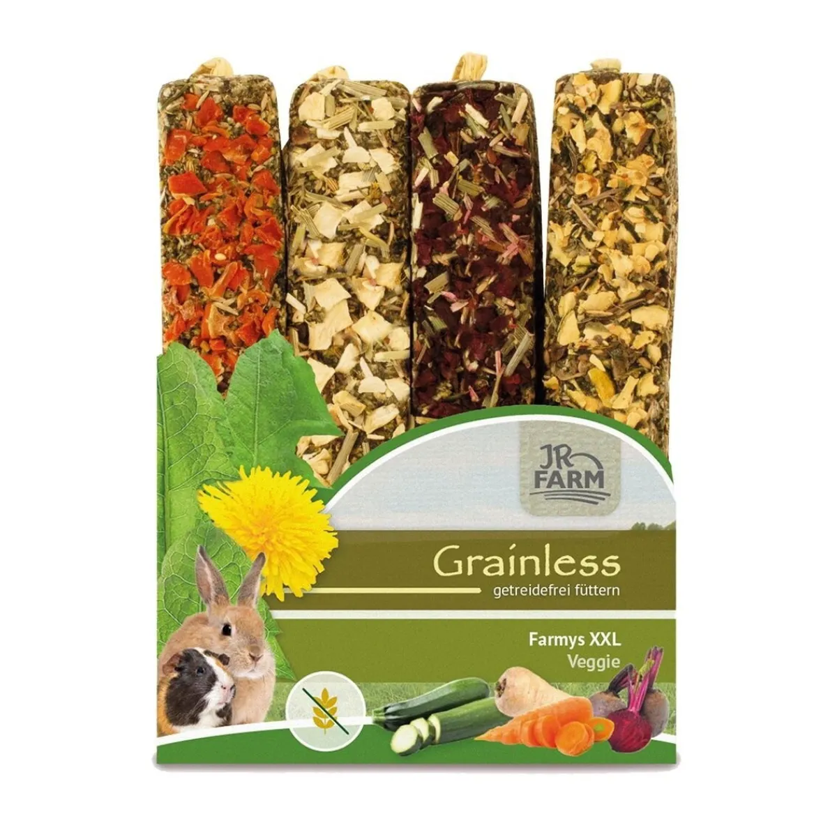 Jr Farm Kanin Herkut|Hamsterin Ruoka*Grainless Farmys XXL Kasvistikut, 4 kpl