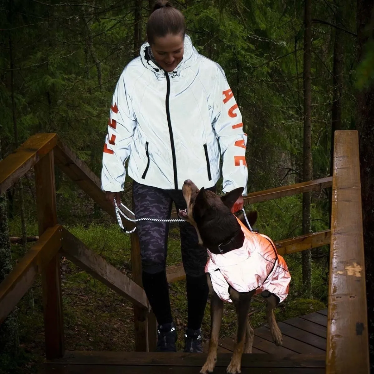 Feel Active Heijastavat Koiran Vaatteet|Koiran Heijastimet Ja Valot*Koiran heijastava sadetakki Color, oranssi