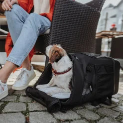 Hunter Häkit|Kantolaukut Ja -Reput*Koiran lentolaukku Miles, musta