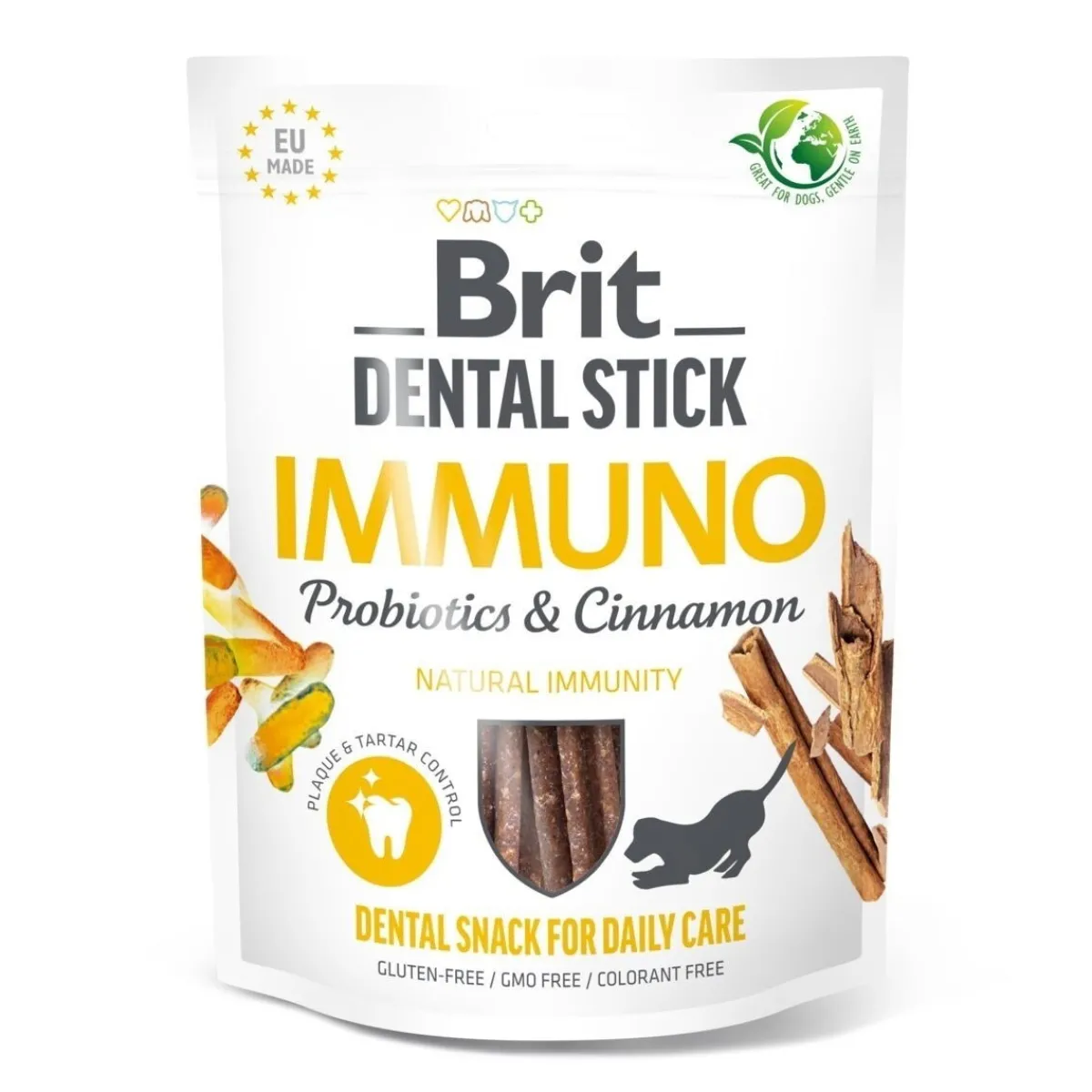 Brit Care Tarjoukset Koirille|Hammasherkut*Koiran purutikku Immuno Probiotics & Cinnamon 7 kpl