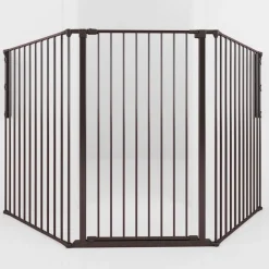 DogSpace Portit|Häkit*Korkea ja säädettävä koiraportti Rocky, musta 90-221 x 104,5 cm