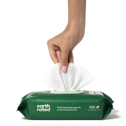Earth Rated Koiran Shampoot|Hoito Ja Terveys*Kosteuspyyhe koiralle 100 kpl, hajusteeton