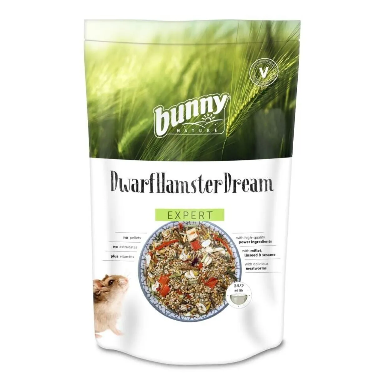 Bunny Nature Pieneläinten Ruoka|Hamsterin Ruoka*Kääpiöhamsterin ruoka Bunny Dream Expert 500g