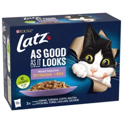 Latz Kissan Märkäruoka|Tarjoukset Kissoille*Agail Mixed lajitelma 44x85g