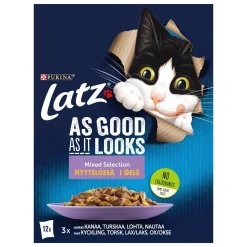 Latz Kissan Märkäruoka|Tarjoukset Kissoille*Agail Mixed lajitelma 44x85g