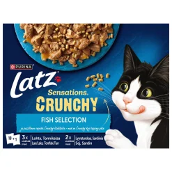 Latz Kissan Märkäruoka|Tarjoukset Kissoille*Sensations Crunchy Fish 10 x 85 g