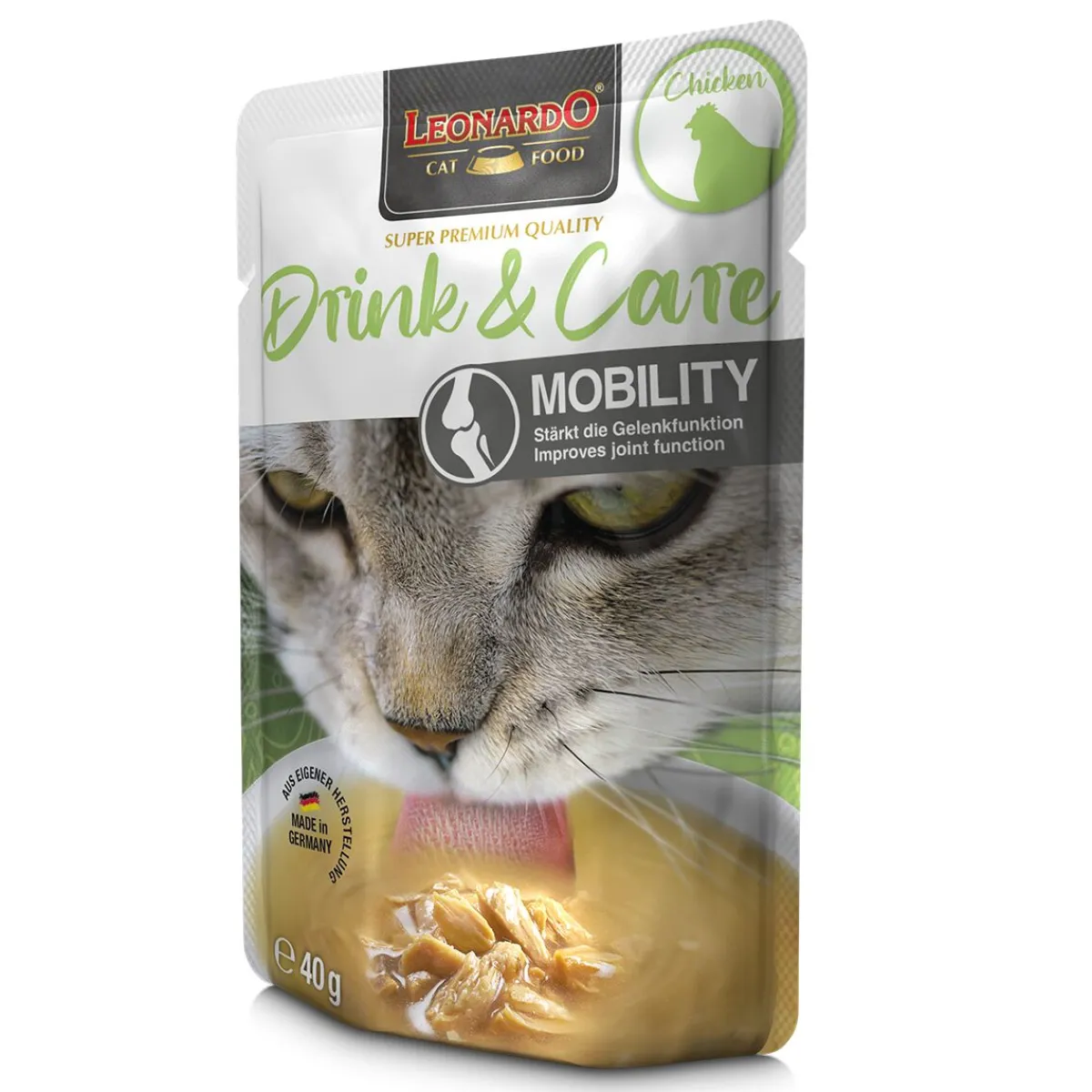 Leonardo Kissan Märkäruoka|Tarjoukset Kissoille*Drink & Care Mobility 40 g