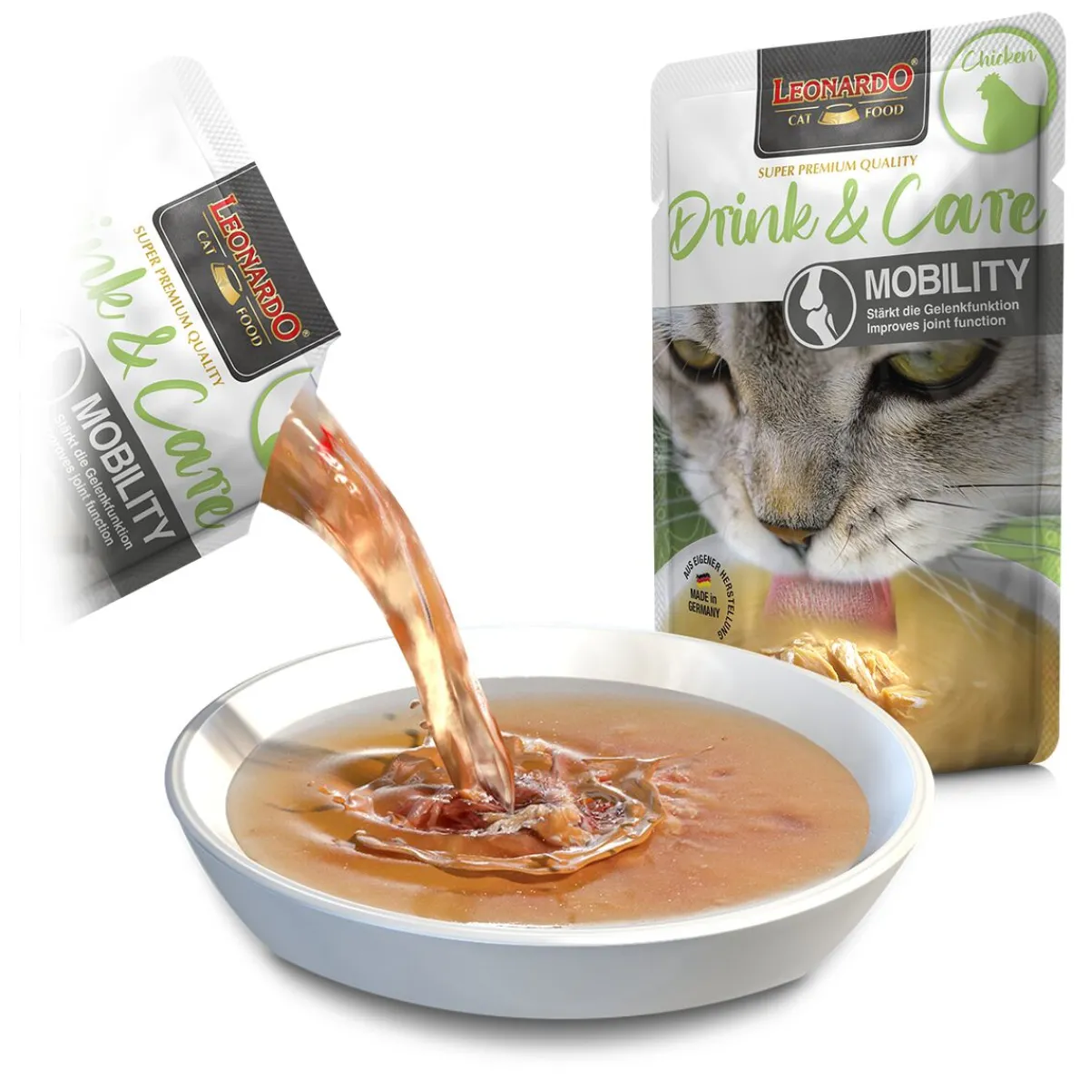 Leonardo Kissan Märkäruoka|Tarjoukset Kissoille*Drink & Care Mobility 40 g