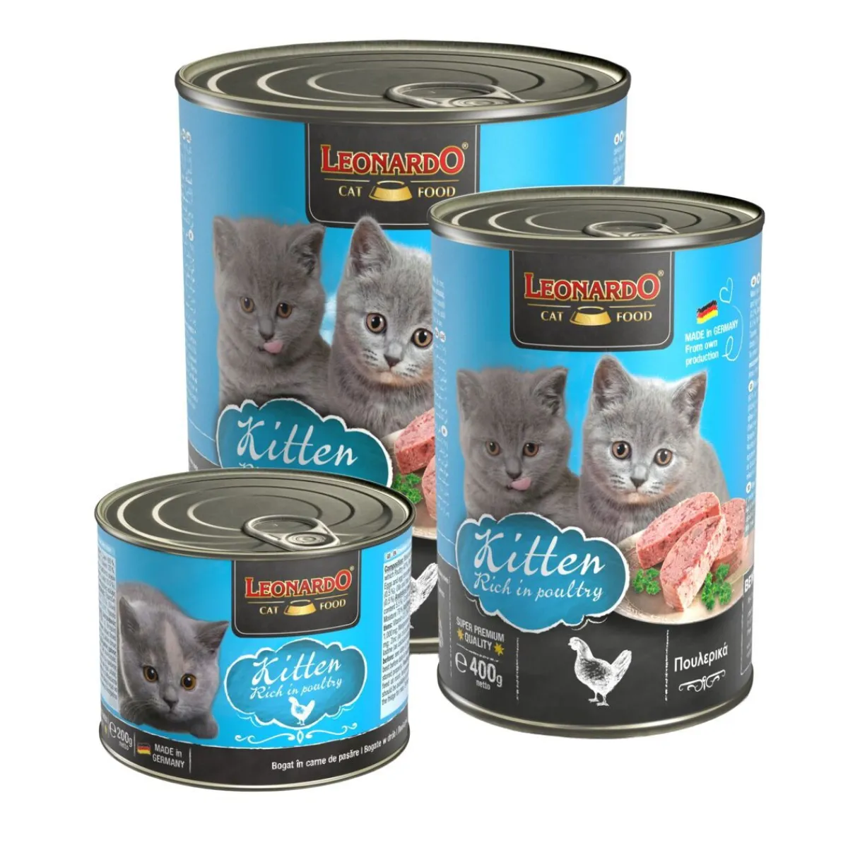 Leonardo Kissan Märkäruoka|Kissanpennun Ruoka*Kitten Rich in siipikarja