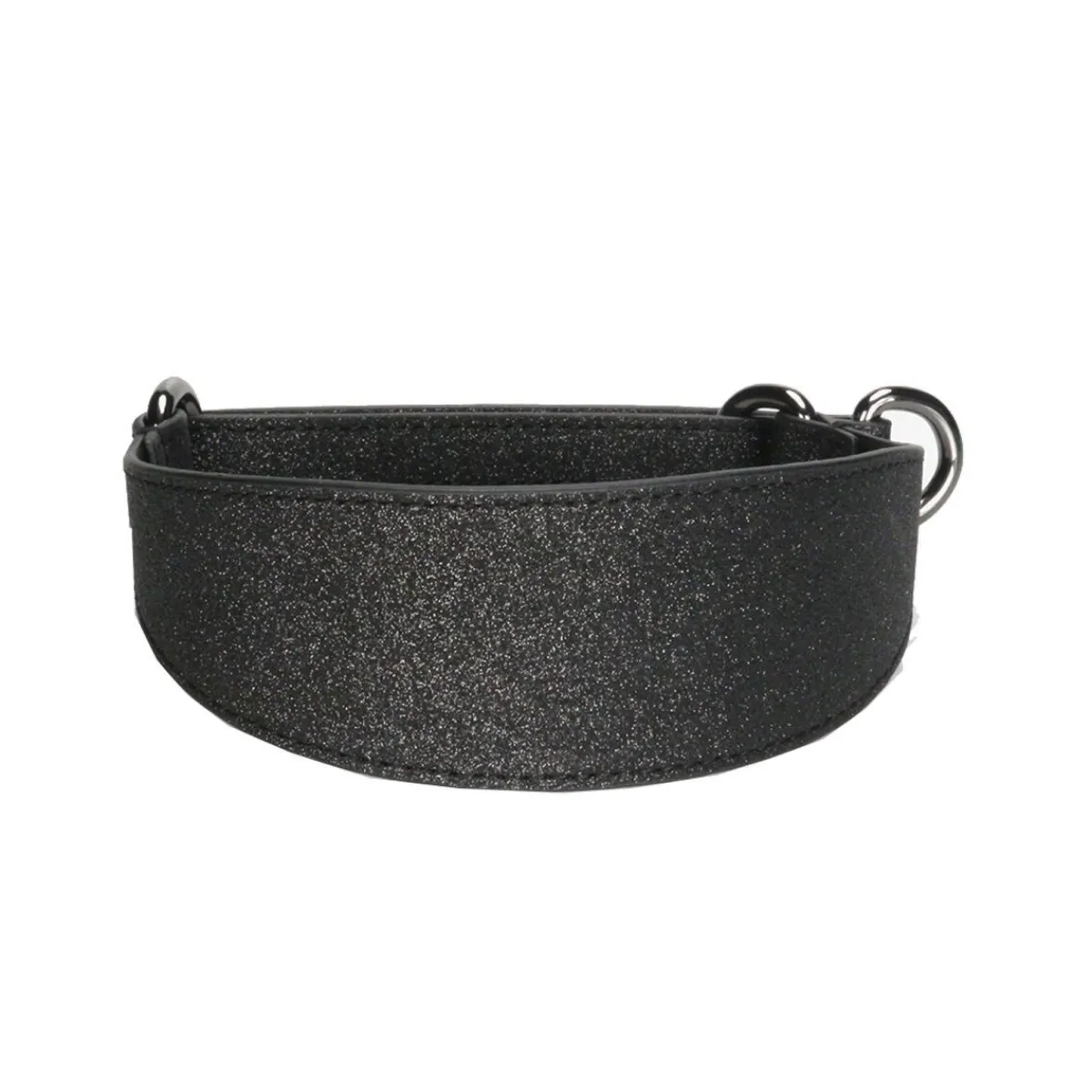 Collar of Sweden Koiran Pannat*Leveä martingaalipanta , musta glitter