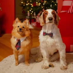 Little&Bigger Koiran Vaatteet|Koirien Jouluasut*Festive solmuke ruutukuvio